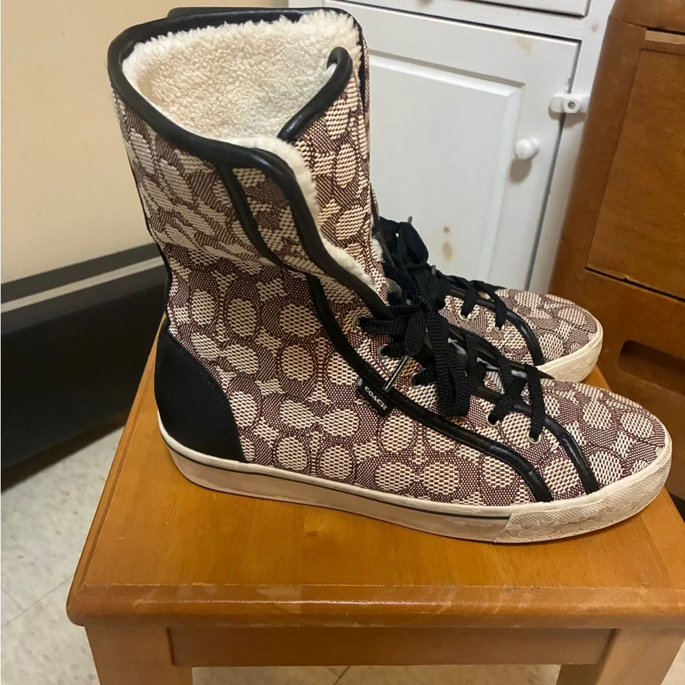 Coach Brown and Black Ankle Boots - Picture 2 of 6